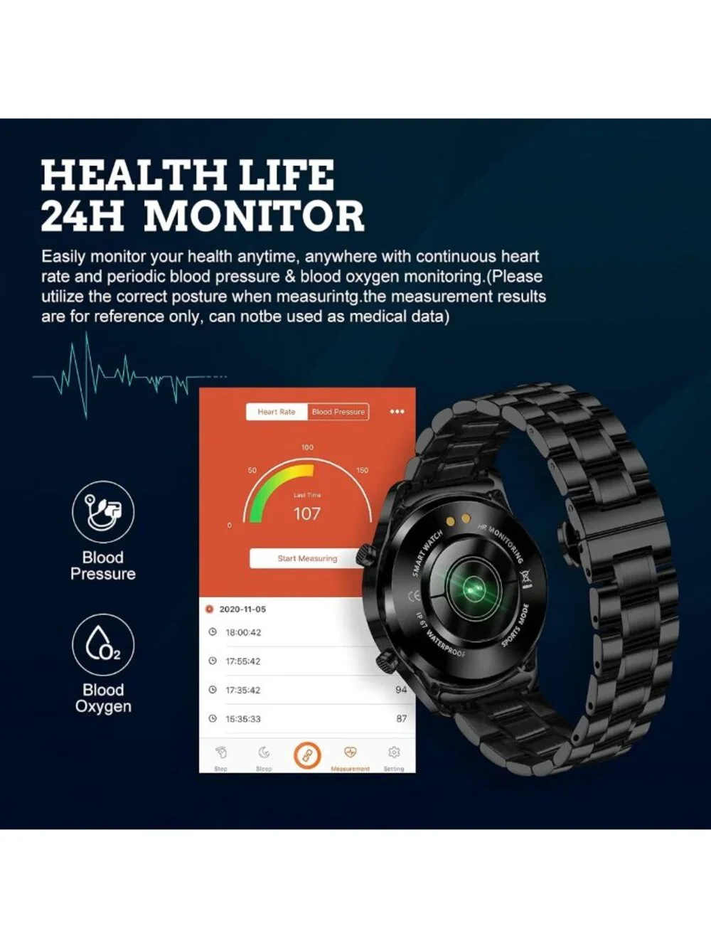 Men's Smartwatch - Bluetooth Calls, Heart Rate Monitor, Fitness Tracker, IP67